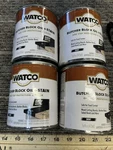 Lot Of 4 New Watco Butcher Block Oil Stain Ebony Black 16OZ Pint Each Free Ship. Price: $79.00.