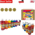 8CT Washable Classic Paint Set For Kids - Vibrant 4OZ Bottles Assorted Colors New. Price: $16.99.