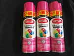 Three New Krylon Rattle Cans Color Master Paint & Primer Gloss Mambo Pink.. Price: $35.00.