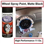 Vehicle Wheel Paint Coat Spray Color Matte Black Smooth Rust Resistant Durable New. Price: $29.95.