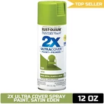 Rust-oleum 334065 Painter's Touch 2X Ultra Cover Spray Paint, 12 Oz, Satin Eden New. Price: $16.40.
