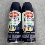 Krylon Fusion Spray Paint 2326 Gloss Navy Plastic Metal Wood Cans Discontinued New. Price: $44.95.