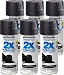 Rust-oleum 334020-6PK Painter's Touch 2X Ultra Cover Spray Paint, 12 Oz, Flat Bl New. Price: $82.37.