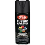 (6)-KRYLON Fusion All-in-one Metallic Spray Paint & Primer, Black Stainless New. Price: $86.80.