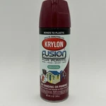 Krylon Fusion Burgundy Gloss Plastic Spray Paint Can New Discontinued. Price: $19.54.