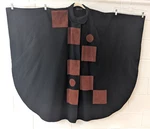 Osgood Smuk Black Wool/rust Suede Cape Coat Pre-owned. Price: $44.99.