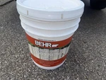 Behr Solid Color Exterior Wood Stain White 5 Gal Mildew Resistant For Fences New. Price: $110.00.