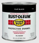 Rust-oleum Flat Black 0.5 Pt Stops Protective Enamel Oil-based 7776-730 New. Price: $16.99.