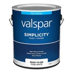 Valspar 027.0001100.007 Interior Paint, Pure White New. Price: $41.99.