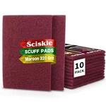 6" X 9" General Purpose Scuff Pads, 10 Pack Non-woven Hand For Maroon New. Price: $23.33.
