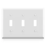 Elegrp 3-GANG Toggle Switch Wall Plates, Standard Size 4.53" 1 Pack, White New. Price: $9.99.