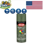 Indoor/outdoor Use Krylon Colormaxx Satin Olive Green 12OZ Spray Paint & Primer New. Price: $12.99.