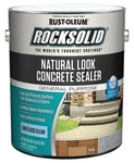 Rust-oleum 317928 Concrete Sealer, Low Gloss Finish, Clear, Water Base Gal. New. Price: $53.99.