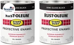 7798502-2PK Stops Rust Brush Paint, Quart, Semi-gloss Black New. Price: $55.24.