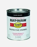 Rust-oleum Gloss Black 1 Qt. Stops Protective Enamel Oil-based 7779-504 New. Price: $26.59.