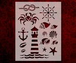 Nautical Rope Crab Shells Lighthouse Anchor 8.5 X 11" Stencil Free SHIP(746) New. Price: $11.99.
