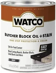 Watco 359023 Butcher Block Oil Plus Stain, Pack, Ebony, 32 Fl Oz New. Price: $45.00.