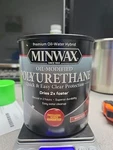 Minwax 63015 Oil-modified Polyurethane, Warm Gloss, Quart New. Price: $19.98.
