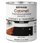 Rust-oleum 372012 Cabinet & Trim Paint Semi- Gloss Black Quart New. Price: $30.29.