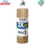 Gold, Rust-oleum American Accents 2X Ultra Cover Metallic Spray Paint 12 Oz New. Price: $8.96.