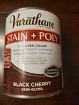 Rust-oleum Varathane Stain + Poly Black Cherry Semi-gloss 32OZ Water Based New. Price: $24.99.
