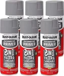 12 Oz Auto Paint Spray Filler Sandable Primer Gray Rust Preventer 6 Pack New. Price: $52.65.