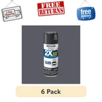 6 Pack Rust-oleum 2X Ultra Cover Gloss Spray Paint, Dark Gray, 12 Oz, Wood/metal New. Price: $33.99.
