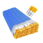50PCS Paint Brushes Set: Nylon Hair Round & Flat For Kids Artists New. Price: $16.46.