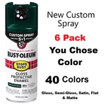 6PK Rust-oleum Stops Gloss Flat 12OZ Spray Paint 5-IN-1 Enamel Custom New. Price: $49.99.