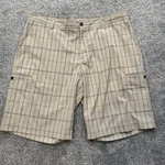 Adidas Shorts Mens 38 Beige Plaid Cargo Polyester Spandex Outdoor Golf Casual Pre-owned. Price: $15.39.