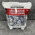 Rust-oleum 301359 Decorative Color Chips, Gray Blend, 1LB New. Price: $17.99.