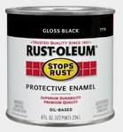 Rust-oleum Gloss Black 0.5 Pt Stops Protective Enamel Oil-based 7779-730 New. Price: $16.99.
