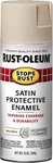 Rust-oleum 7793830 Stops Spray Paint, 12 Oz, Satin Shell White New. Price: $10.99.