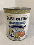 Rust-oleum Hammered Gold Paint Quart Can 7210 Stops Unique Finish Metal New. Price: $38.25.