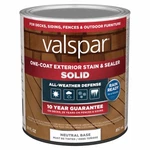 One-coat Solid Stain & Sealer, Neutral Base, Qt. VL1028090-14 New. Price: $37.66.