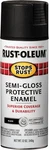 Rust-oleum 7798830 Stops Spray Paint, 12 Oz, Semi-gloss Black New. Price: $9.95.