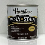 Varathane Poly + Stain Satin Mission Oak 8 Fl Oz 2IN1 Wood Finish Sealed New. Price: $20.00.