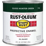 Rust-oleum Stops 7738730 Enamel Paint, Oil, Gloss, Hunter Green, 0.5 Pt, Ca New. Price: $18.75.