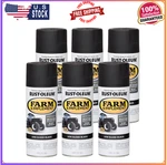 Rust-oleum Farm & Implement Spray Paint, 12OZ Low Gloss Black (6-PACK) New. Price: $79.30.