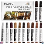Seisso Touch Up Markers - 12 Vibrant Colors For Furniture Repair & Restoration New. Price: $39.01.
