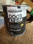 Rust-oleum 369383 Door & Trim Advanced Dry Satin Black Quart New. Price: $22.99.