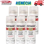 Rust-oleum Glossy Crystal Clear Enamel Spray Paint, Aerosol Can, 12 Oz 6 Pack New. Price: $59.99.