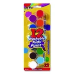 Cra-z-art Washable Kids' Paint Set, With Artist Brush, 12 Assorted Colors/pack New. Price: $15.46.