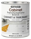 Rust-oleum 372007 Transformations Basics Cabinet & Trim Paint, Quart, Pure Wh... New. Price: $28.92.