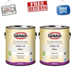 Glidden Fundamentals Grab-n-go White Eggshell Interior Paint, 1 Gallon (2 Pack) New. Price: $47.99.