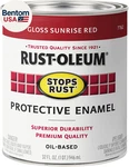 7762502 Stops Rust Brush On Paint, Quart, Gloss Sunrise Red, (pack Of 1) New. Price: $30.91.