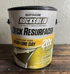 Rust-oleum Rocksolid 20X Deck Resurfacer Tint Base One Coat Coverage 1 Gallon New. Price: $63.00.