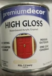 Pdl -12 Ivory Premium Decor High Gloss Enamel Paint, 1/2-PT. Quantity New. Price: $19.98.