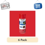 6PK Apple Red Rust-oleum American Accents 2X Ultra Cover Satin Spray Paint, 12OZ New. Price: $34.99.