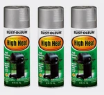 3 Rust-oleum High Heat Spray Paint Bbq Silver Stops Stoves Grills Engines New. Price: $37.99.